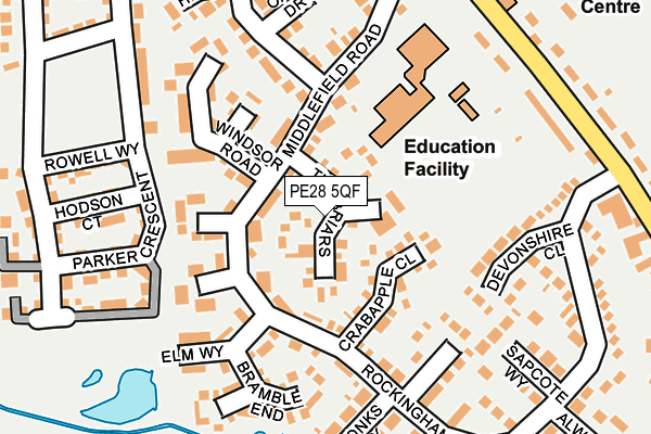 PE28 5QF map - OS OpenMap – Local (Ordnance Survey)
