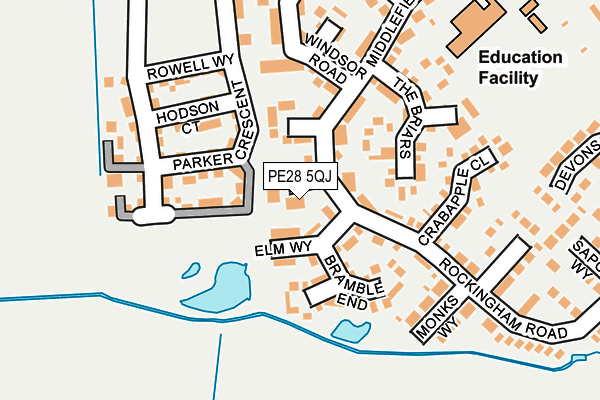 PE28 5QJ map - OS OpenMap – Local (Ordnance Survey)