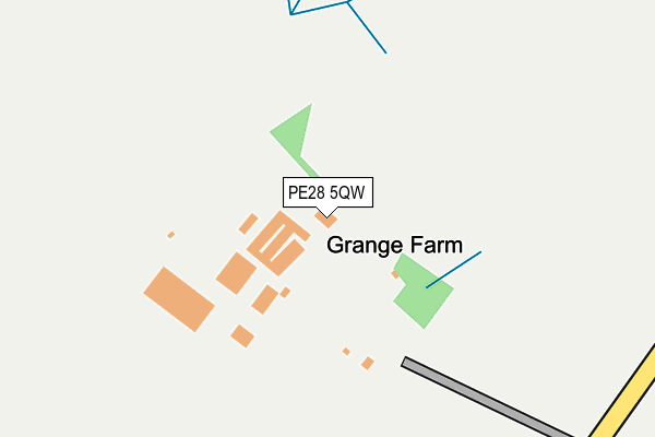PE28 5QW map - OS OpenMap – Local (Ordnance Survey)