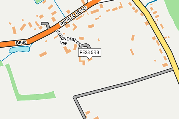 PE28 5RB map - OS OpenMap – Local (Ordnance Survey)