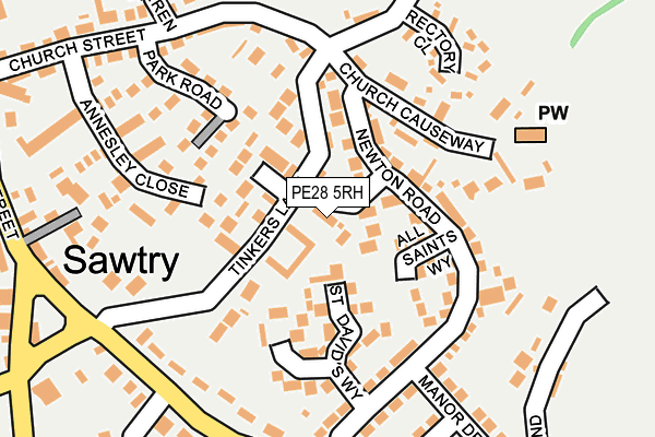 PE28 5RH map - OS OpenMap – Local (Ordnance Survey)