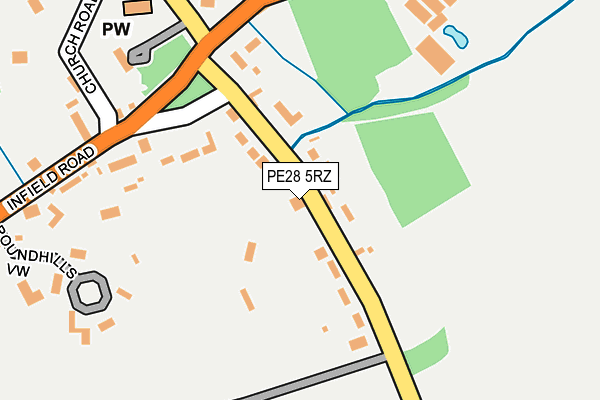 PE28 5RZ map - OS OpenMap – Local (Ordnance Survey)