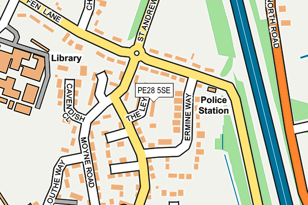 PE28 5SE map - OS OpenMap – Local (Ordnance Survey)
