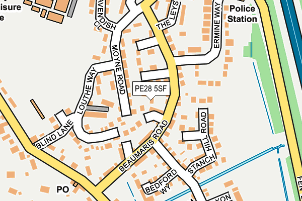 PE28 5SF map - OS OpenMap – Local (Ordnance Survey)