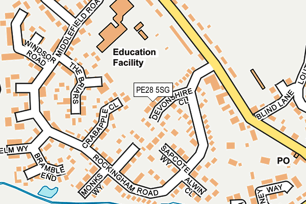 PE28 5SG map - OS OpenMap – Local (Ordnance Survey)