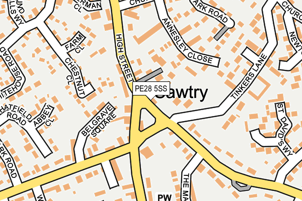 PE28 5SS map - OS OpenMap – Local (Ordnance Survey)