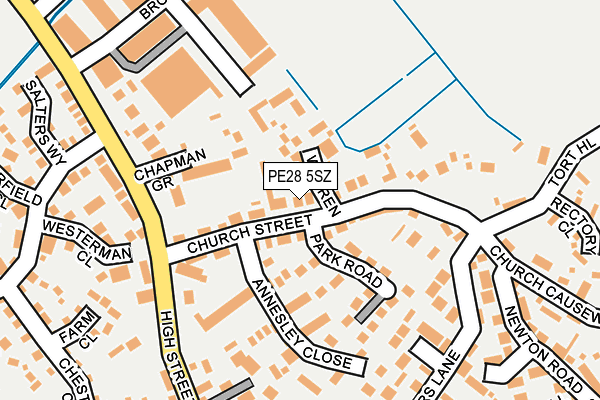 PE28 5SZ map - OS OpenMap – Local (Ordnance Survey)