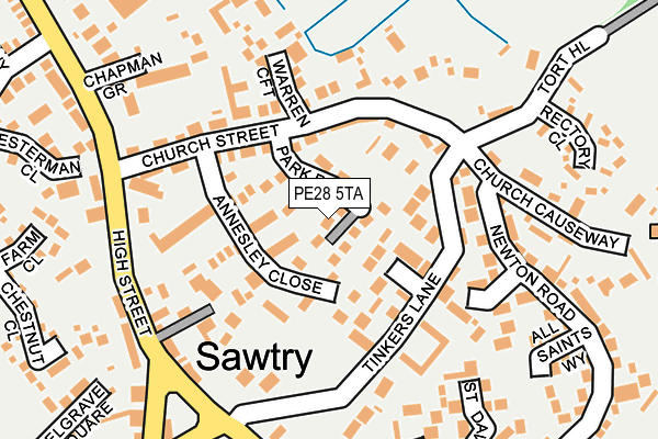 PE28 5TA map - OS OpenMap – Local (Ordnance Survey)