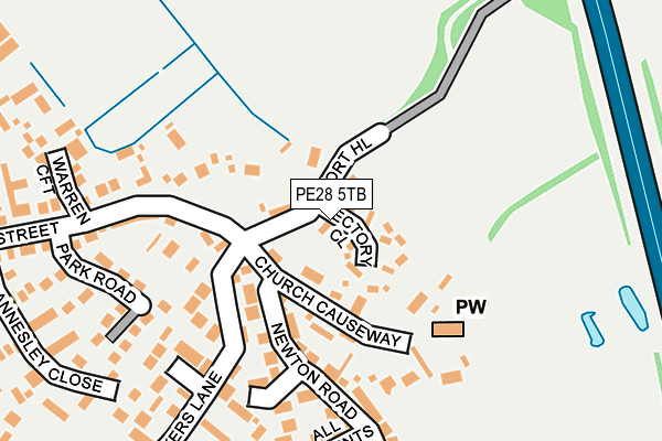 PE28 5TB map - OS OpenMap – Local (Ordnance Survey)