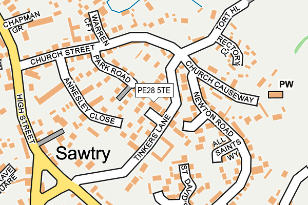 PE28 5TE map - OS OpenMap – Local (Ordnance Survey)