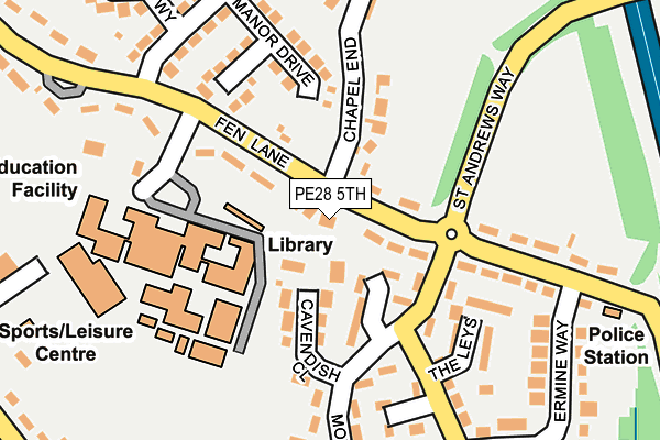 PE28 5TH map - OS OpenMap – Local (Ordnance Survey)