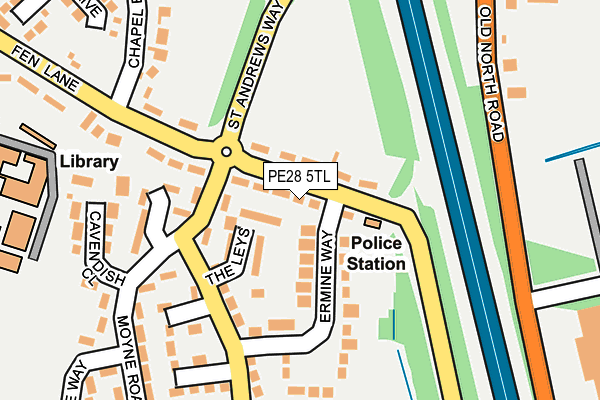 PE28 5TL map - OS OpenMap – Local (Ordnance Survey)