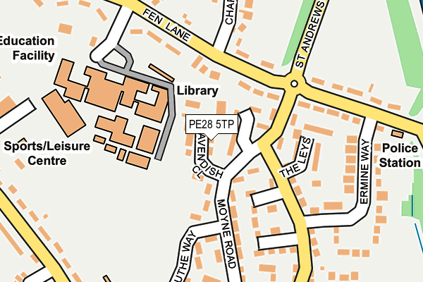 PE28 5TP map - OS OpenMap – Local (Ordnance Survey)