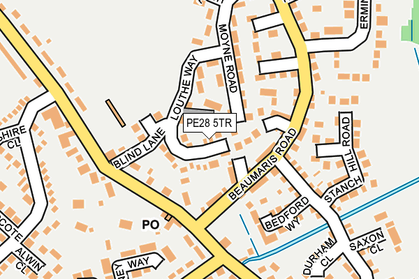 PE28 5TR map - OS OpenMap – Local (Ordnance Survey)