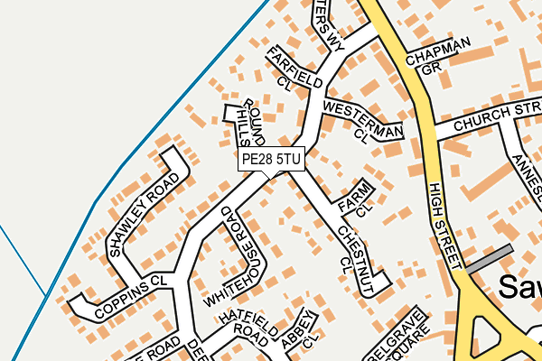 PE28 5TU map - OS OpenMap – Local (Ordnance Survey)