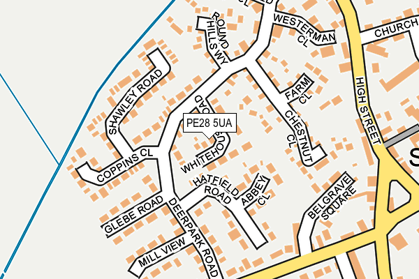 PE28 5UA map - OS OpenMap – Local (Ordnance Survey)