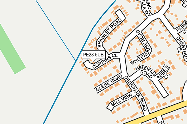 PE28 5UB map - OS OpenMap – Local (Ordnance Survey)