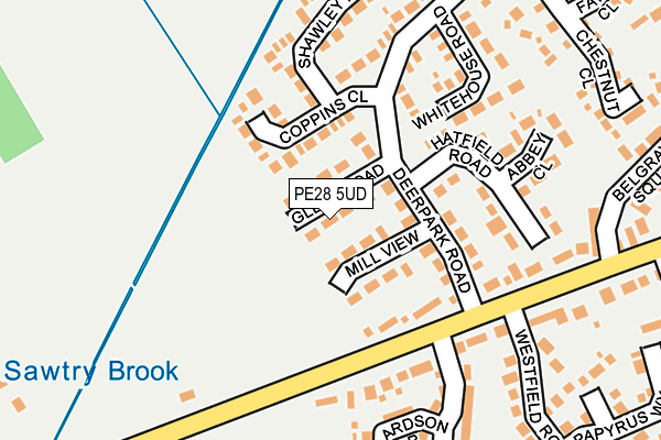 PE28 5UD map - OS OpenMap – Local (Ordnance Survey)