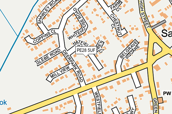 PE28 5UF map - OS OpenMap – Local (Ordnance Survey)