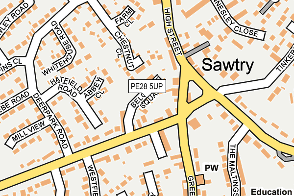 PE28 5UP map - OS OpenMap – Local (Ordnance Survey)