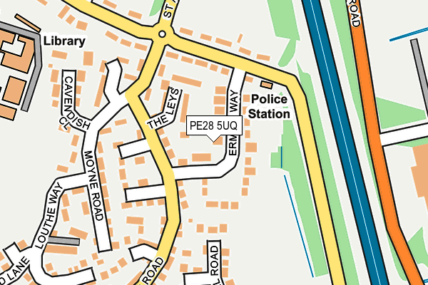 PE28 5UQ map - OS OpenMap – Local (Ordnance Survey)