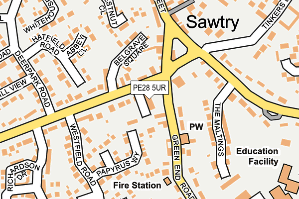 PE28 5UR map - OS OpenMap – Local (Ordnance Survey)