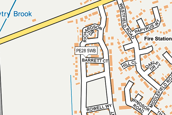PE28 5WB map - OS OpenMap – Local (Ordnance Survey)