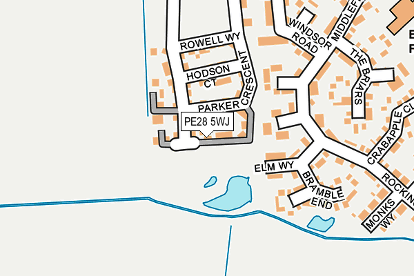 PE28 5WJ map - OS OpenMap – Local (Ordnance Survey)
