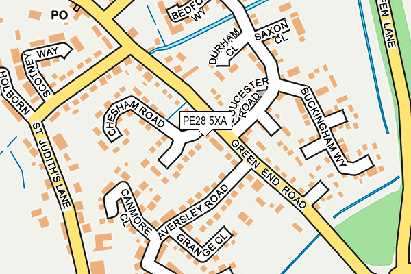 PE28 5XA map - OS OpenMap – Local (Ordnance Survey)