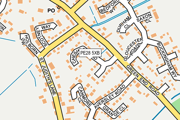PE28 5XB map - OS OpenMap – Local (Ordnance Survey)