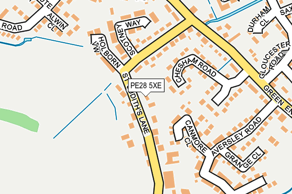 PE28 5XE map - OS OpenMap – Local (Ordnance Survey)