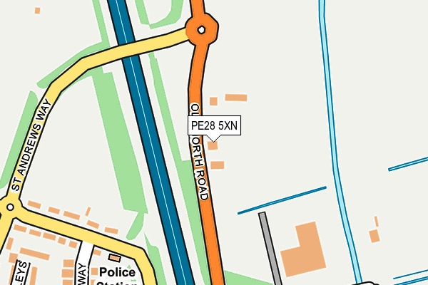 PE28 5XN map - OS OpenMap – Local (Ordnance Survey)