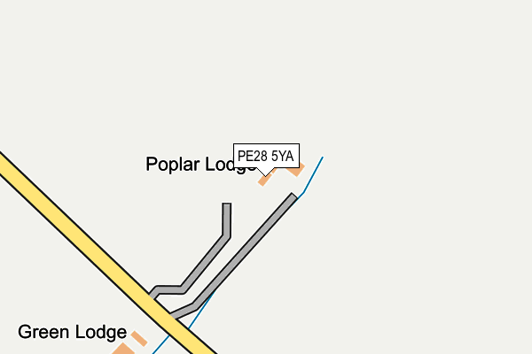 PE28 5YA map - OS OpenMap – Local (Ordnance Survey)