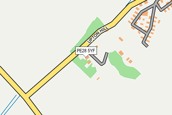 PE28 5YF map - OS OpenMap – Local (Ordnance Survey)