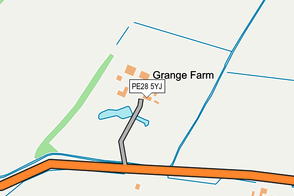 PE28 5YJ map - OS OpenMap – Local (Ordnance Survey)