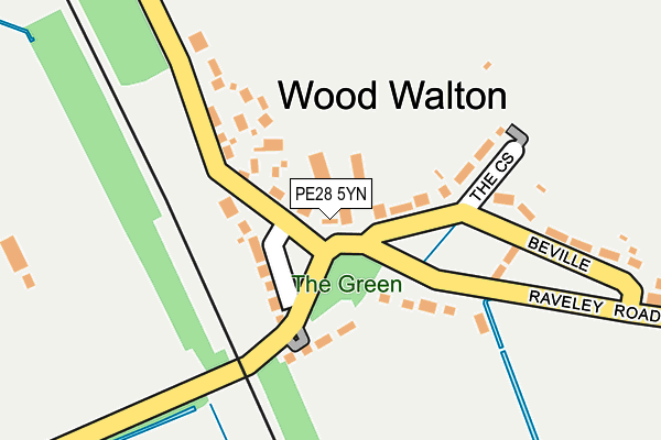 PE28 5YN map - OS OpenMap – Local (Ordnance Survey)