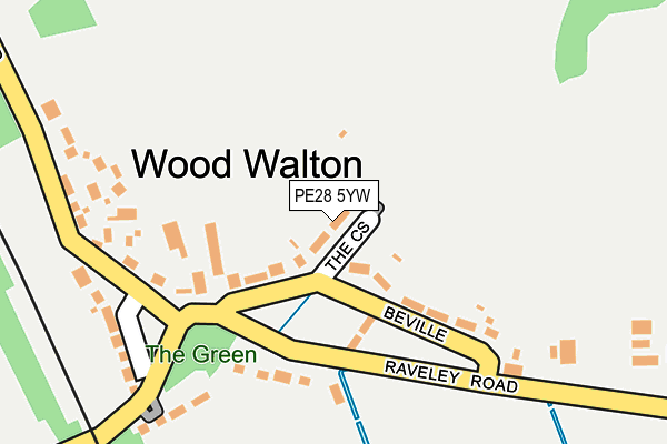 PE28 5YW map - OS OpenMap – Local (Ordnance Survey)