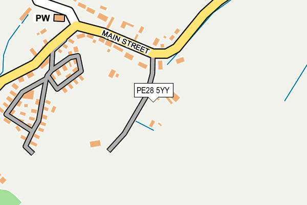 PE28 5YY map - OS OpenMap – Local (Ordnance Survey)