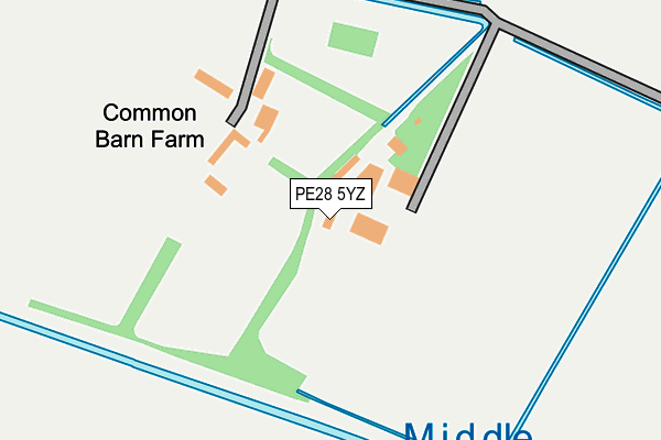 PE28 5YZ map - OS OpenMap – Local (Ordnance Survey)