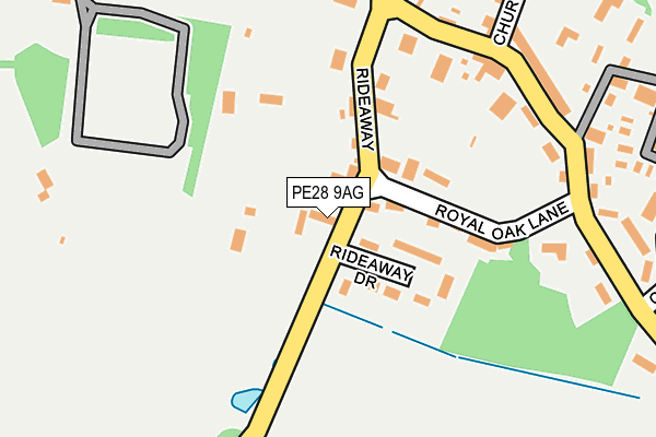PE28 9AG map - OS OpenMap – Local (Ordnance Survey)