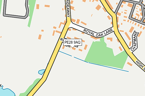 PE28 9AQ map - OS OpenMap – Local (Ordnance Survey)