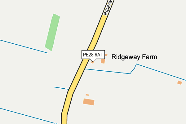 PE28 9AT map - OS OpenMap – Local (Ordnance Survey)