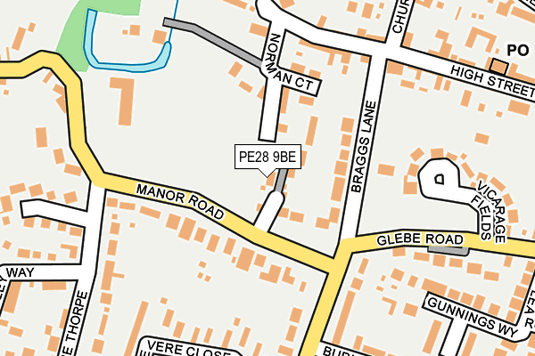 PE28 9BE map - OS OpenMap – Local (Ordnance Survey)