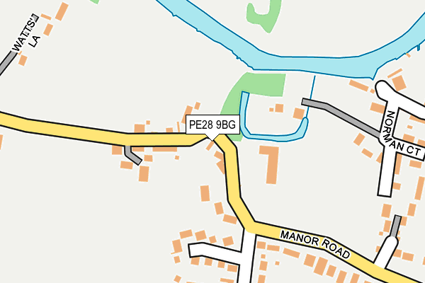 PE28 9BG map - OS OpenMap – Local (Ordnance Survey)
