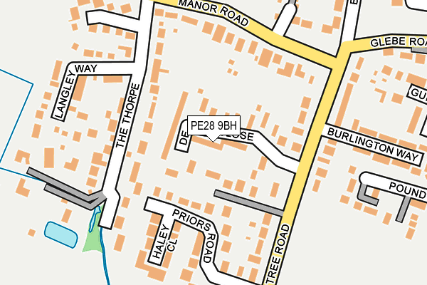 PE28 9BH map - OS OpenMap – Local (Ordnance Survey)