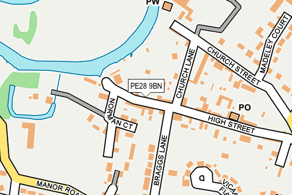 PE28 9BN map - OS OpenMap – Local (Ordnance Survey)