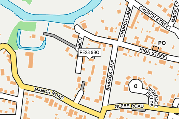 PE28 9BQ map - OS OpenMap – Local (Ordnance Survey)