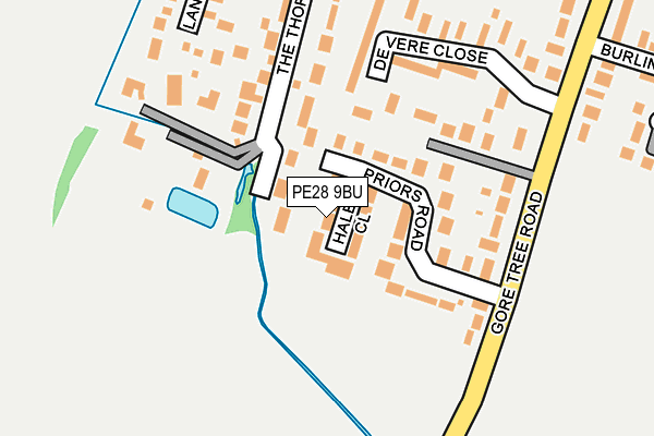 PE28 9BU map - OS OpenMap – Local (Ordnance Survey)