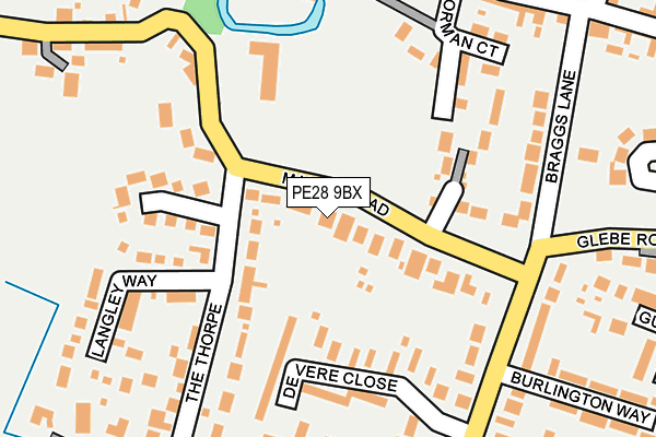 PE28 9BX map - OS OpenMap – Local (Ordnance Survey)