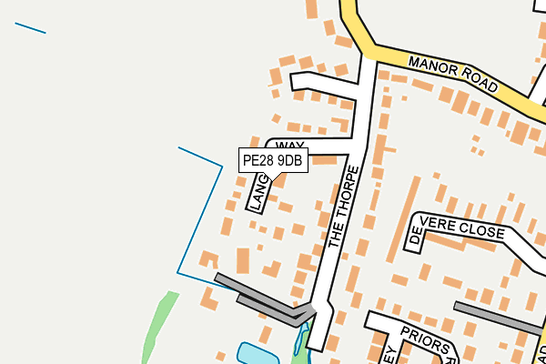 PE28 9DB map - OS OpenMap – Local (Ordnance Survey)